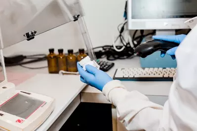 pharmacist working on order